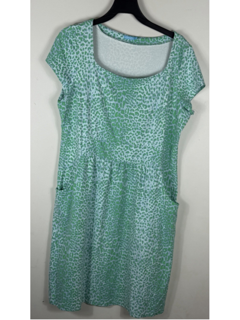 J. McLaughlin Dress Blue Green Animal Print Catalina Cloth Emma XL